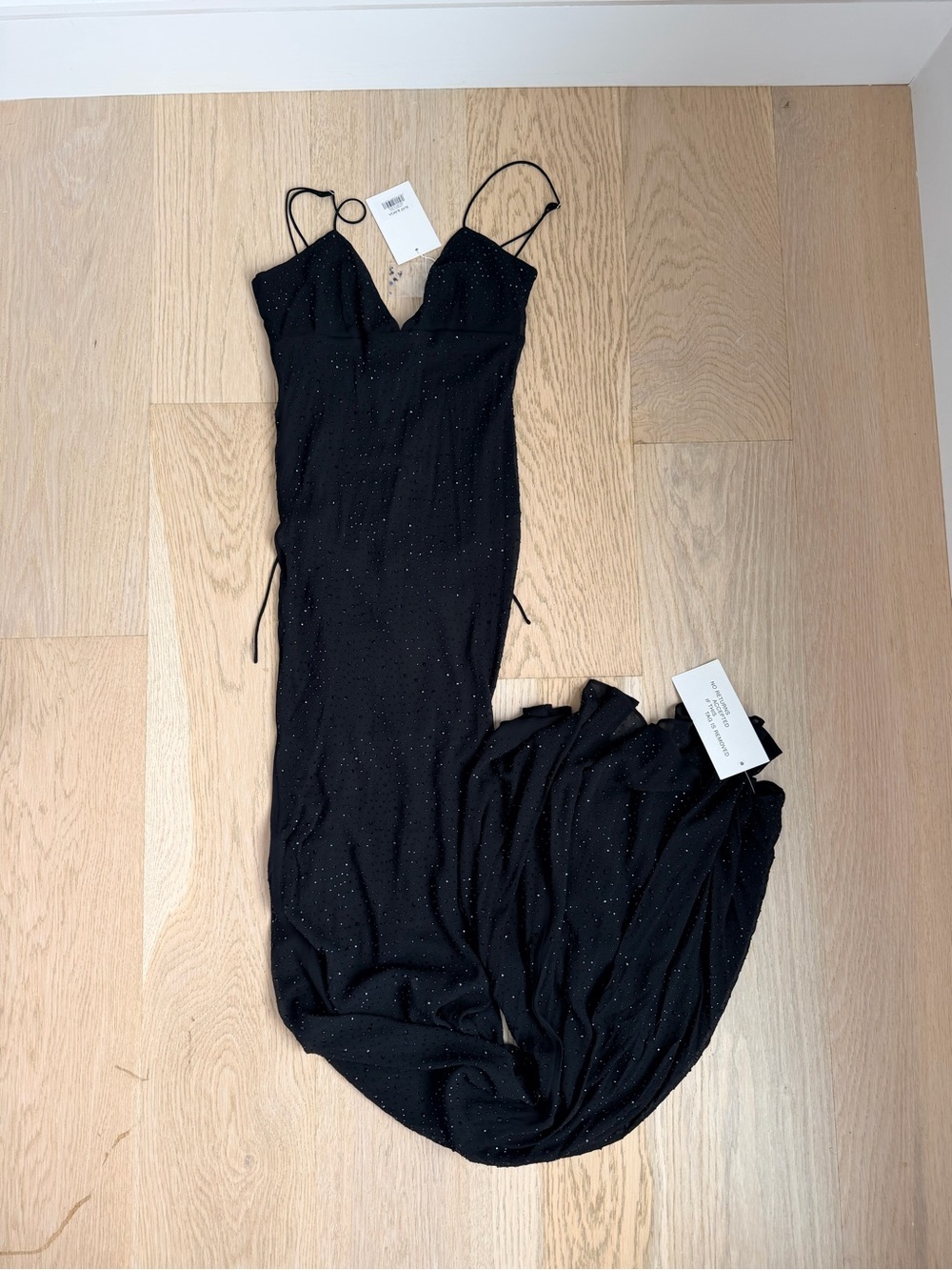 NWT Rat & Boa Franzisca Embellished Black Maxi Corset Top Gown